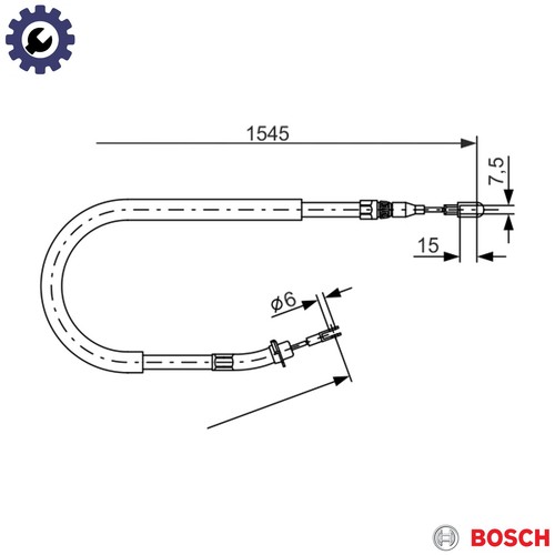 Cable pull parking brake - cable,