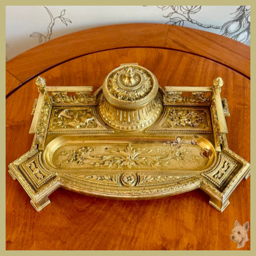 Antique gilt brass - gilt, desk
