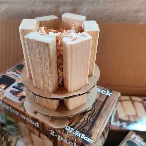 Wood firelighters eco friendly - firelighters,