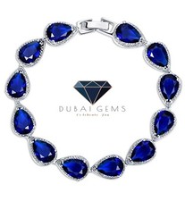 White Gold Finish Blue