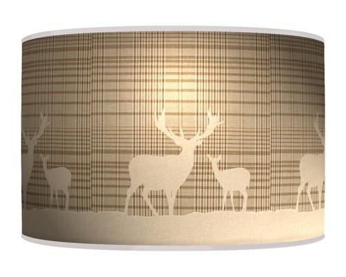 Trees stag deer tartan plaid - stag,