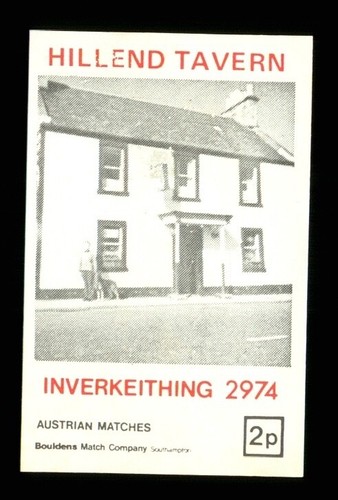 Matchbox label pub hillend - matchbox,