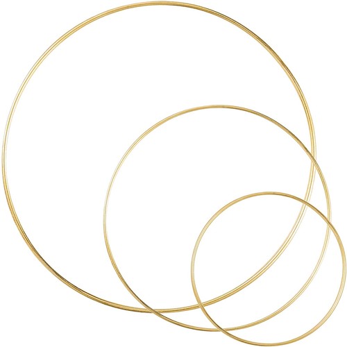 Pack large metal floral - 3, hoop