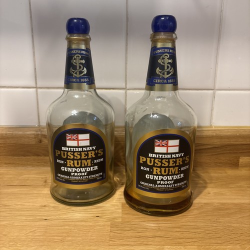 Pussers rum bottle - rum,