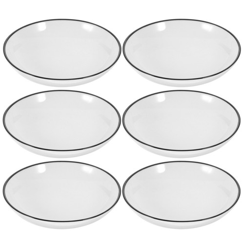 White ceramic cereal bowls set - white,