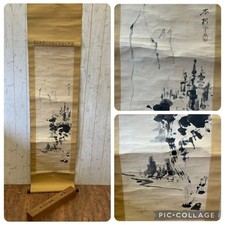 Japanese Hanging scroll Fuse Nakamura Landscape Painting Ink Art Wall Decoration