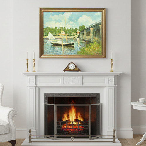 Vintage large oil reproduction