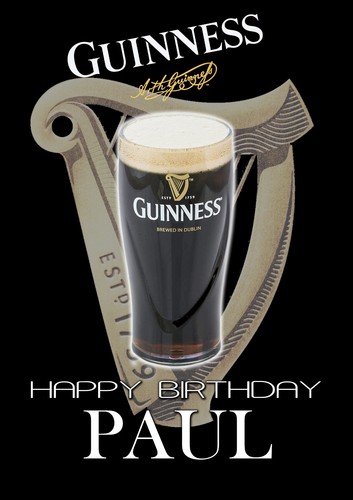 Personalised guinness birthday - personalised,