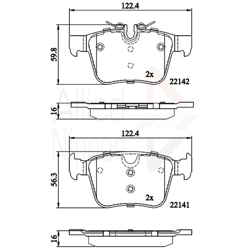 Brake pads set for jaguar - pads,