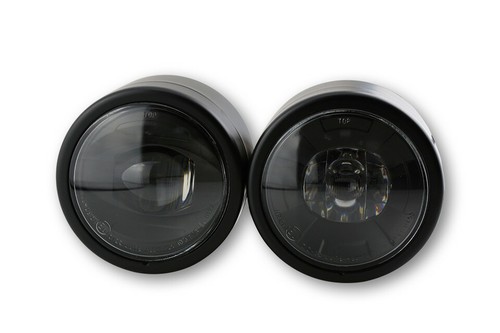 Led double headlights black - led,