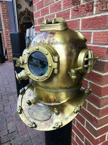Antique brass scuba - antique,