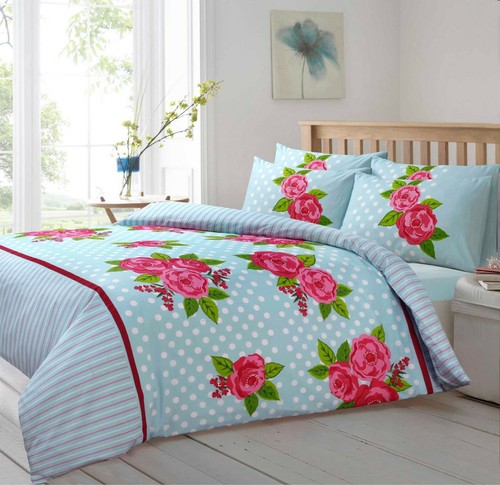 Floral bedding duvet set polka - duvet,