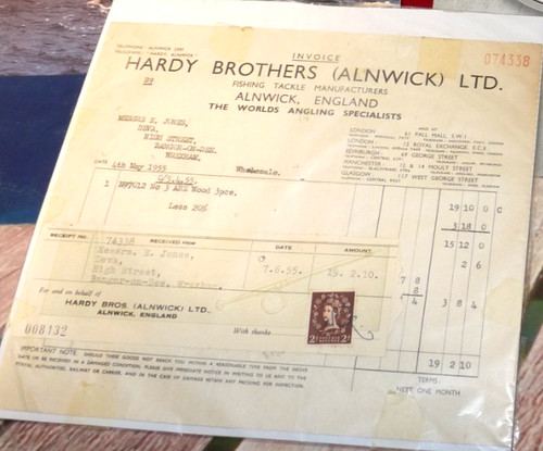 Interesting hardy 1955 invoice - 1955,