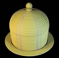 VERY RARE WEDGWOOD ART DECO PROTOTYPE RIBBED COVERED POT - KEITH MURRAY?