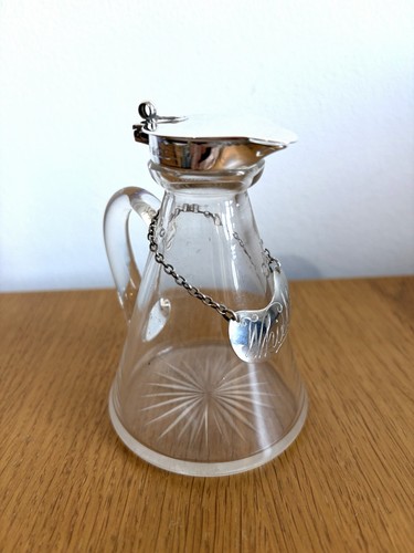 Antique silver glass whiskey - silver,