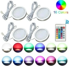 4-20x RGB LED Under Cabinet Lights Cupboard Kitchen Counter Color Changing Lamp
