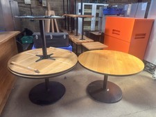 3x Round Wooden Restaurant