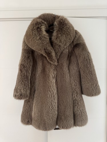 Real blue fox coat - fox, fur
