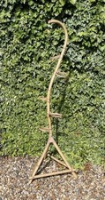 Vintage Freestanding Bamboo Snake Shaped Plant Stand 5ft Tall