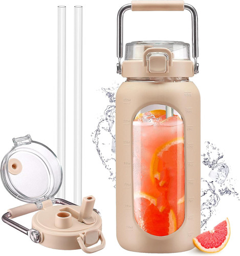 Liter glass water bottle - 2,