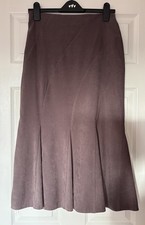 Brown Godet Style Skirt  - Size 10 - Ellie Louise - Preloved
