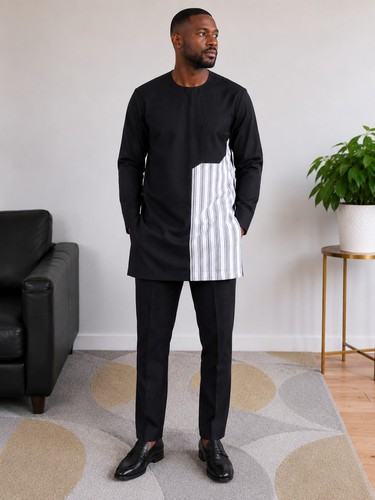White african traditional men - white,