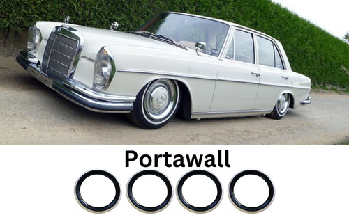 Black whitewall tyre trim - black,