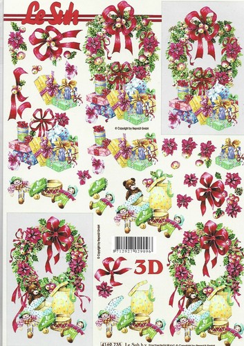 Christmas theme decoupage - christmas, a4
