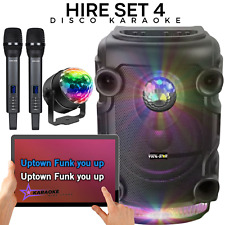 Karaoke HIRE Set 4, perfect for Weddings, Party's, Kids Party's 65,000 Songs!