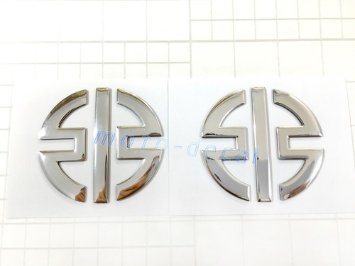 Raised chrome emblem decal - 3d,
