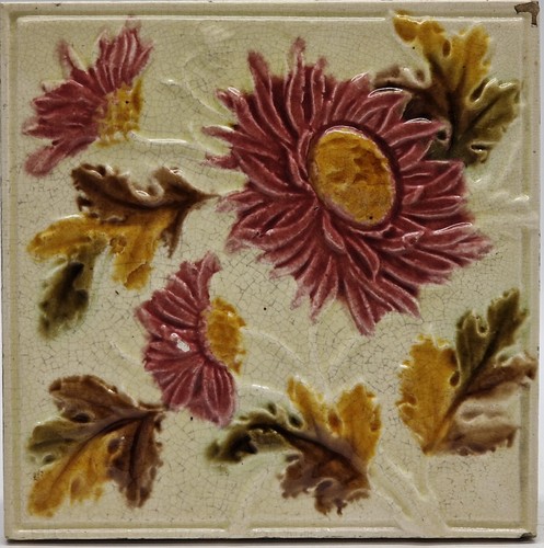 Antique fireplace tile relief - fireplace,