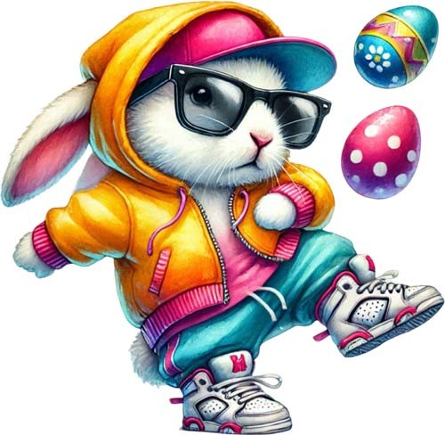 Easter hip hop - hip, bunny