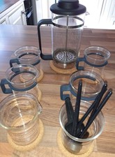 Vintage Bodum Bistro - Set, Cafetière, Coffee Mugs, milk, sugar,stirrers.