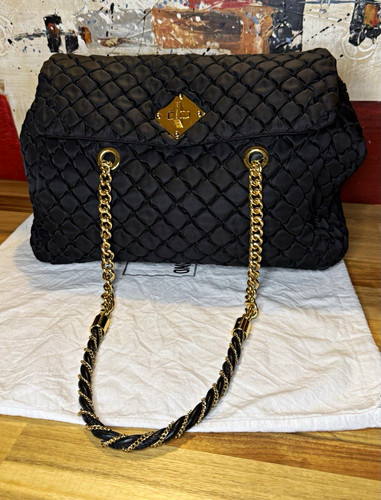 Moschino black quilted bag - black,