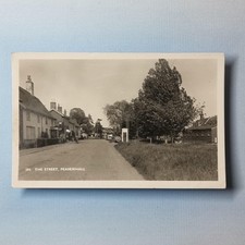 Peasenhall Village Postcard 1951 Real Photo Suffolk The Street Local Shops