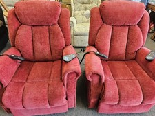 2 x Rise & Recline Mobility Armchairs With Heat And Massage Features