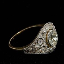 Art Deco Style 3Ct Lab-Created Diamond 925 Sterling Silver Engagement Ring