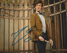 Matt Smith signed 10x8 in Blue