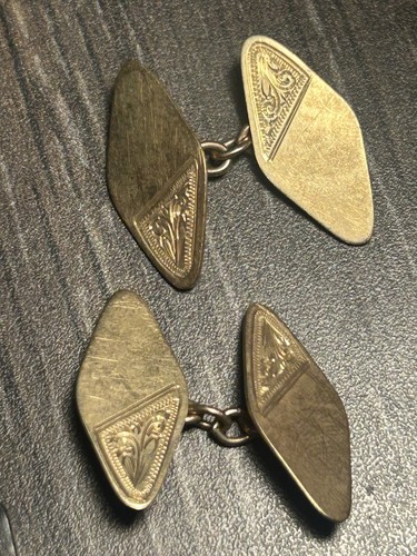 Vintage 9ct gold - gold, lozenge