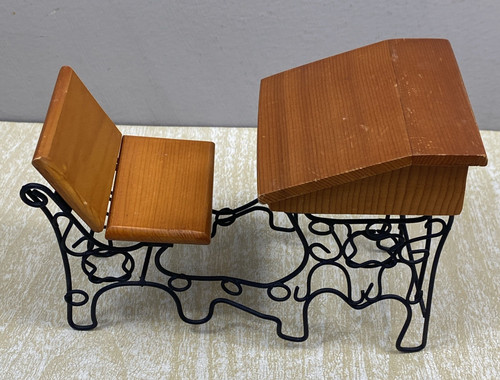 Vintage miniature school desk - vintage,