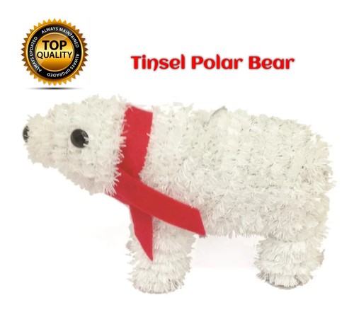 Standing bow christmas tinsel - bow,