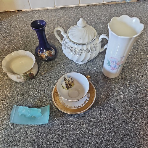 Mixt ceramic china vase - ceramic,