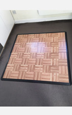 18pcs Plastic Flooring Tiles 12x12cm Brown Water  Resistant Floor Decking Boards