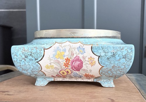 Vintage alice blue pot for - blue",