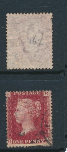 1864 penny red - sg43,, plate