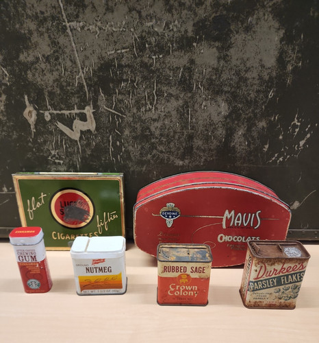 Vintage metal tin collection - metal,