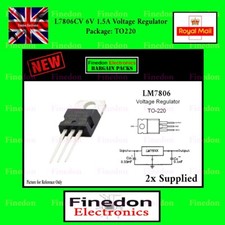 2 x L7806CV 3 Terminal 6V @