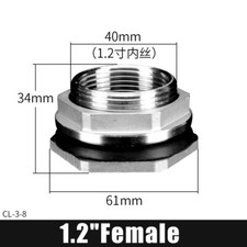 304 Stainless Steel Water Tank Connector Bulkhead Tank Fitting 1/2"-3/4"-1"~2"