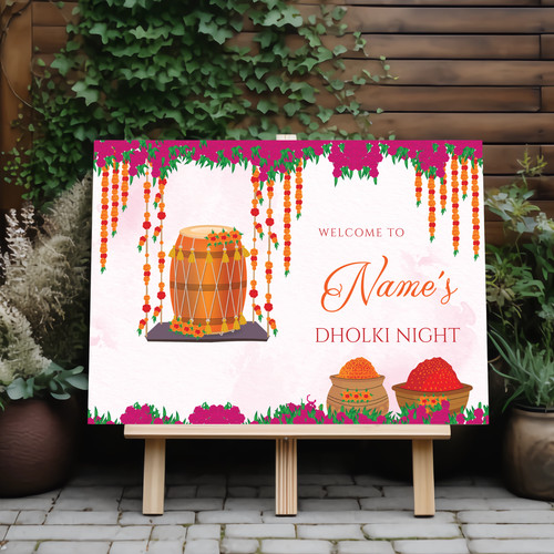 Personalised dholki sign - personalised,