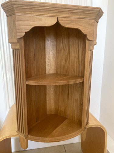 Solid oak corner shelf - solid,